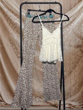 Cheetah Flare Bell Bottoms